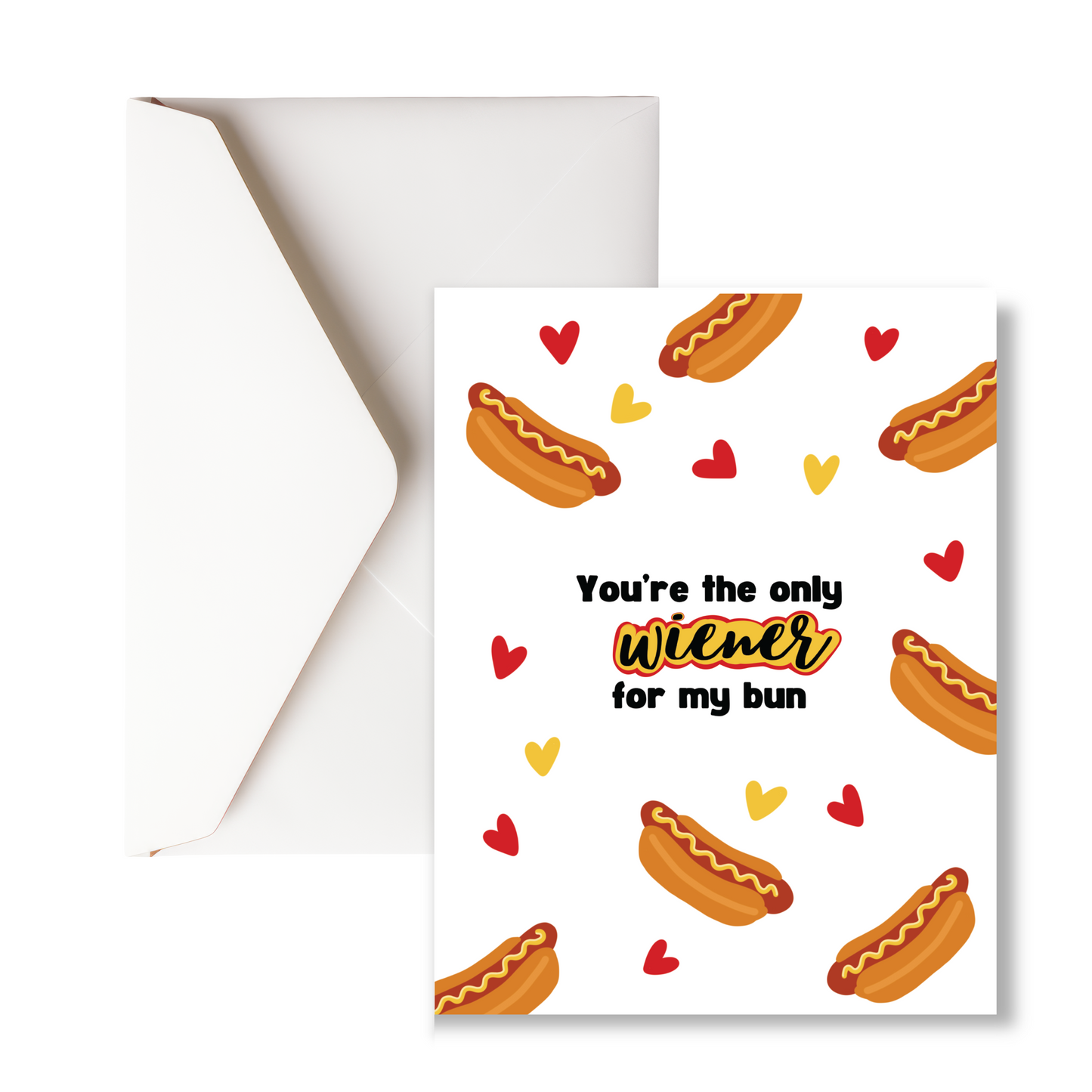 Hot dog greeting card