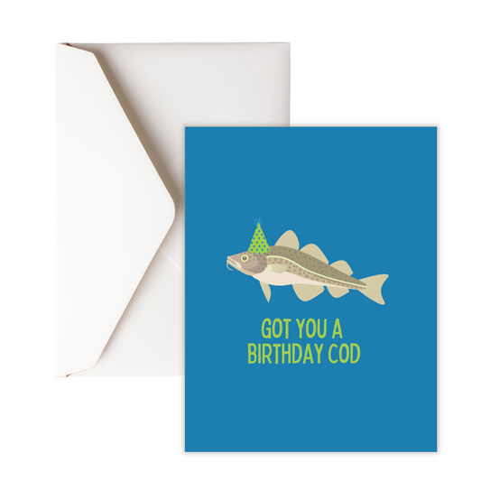 Birthday cod greeting card