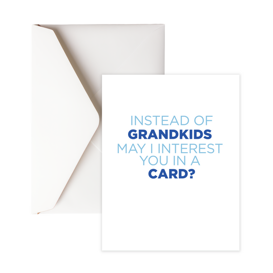 Instead of grandkids greeting card