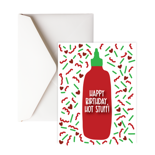 Happy Birthday hot stuff greeting card