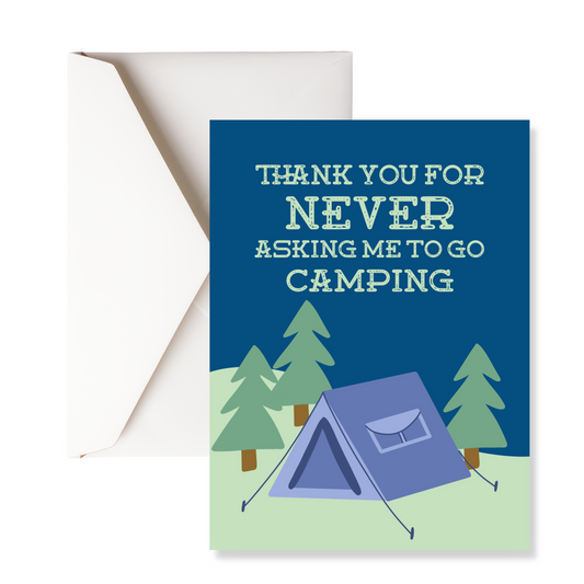 Thank you camping greeting card