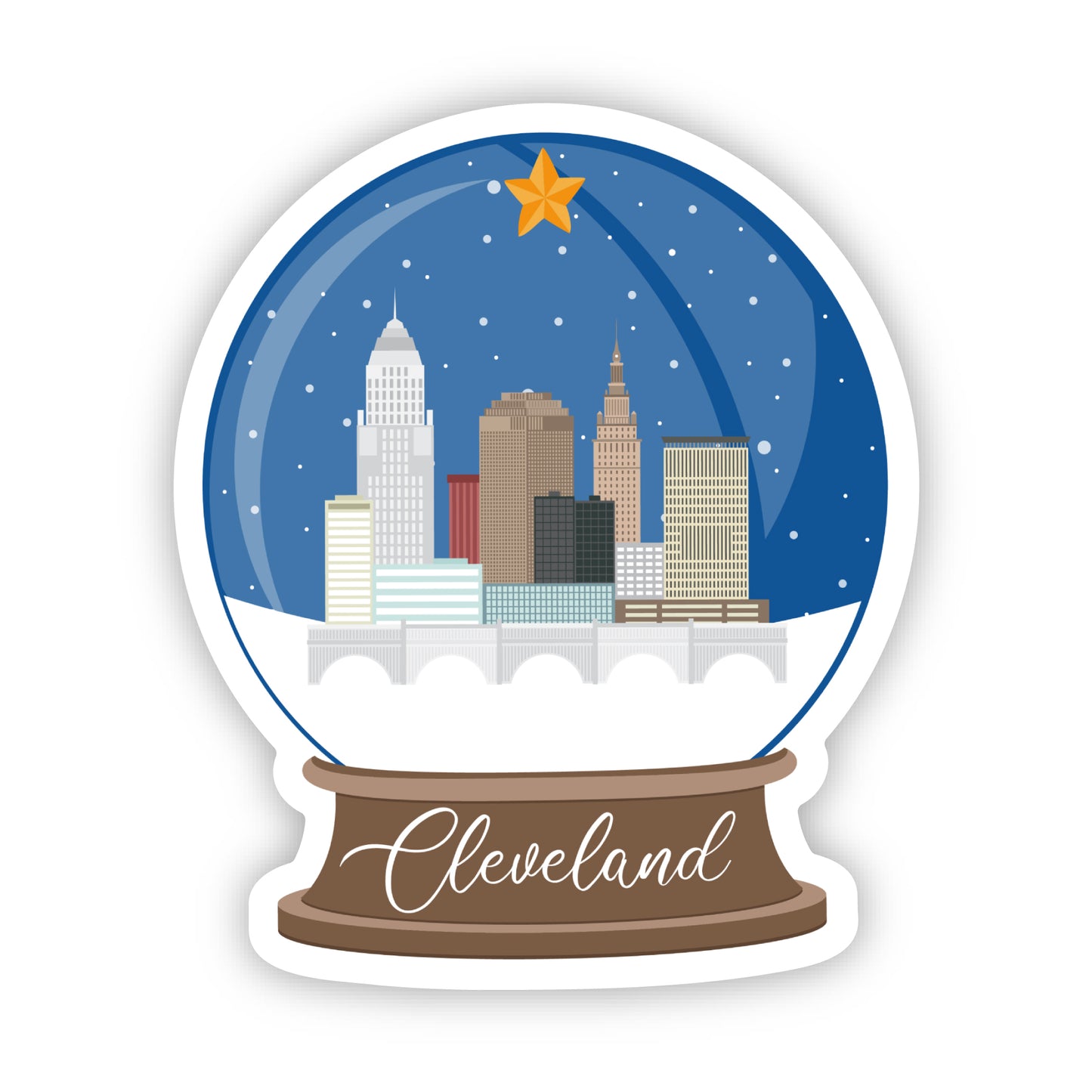 Cleveland Snowglobe Sticker