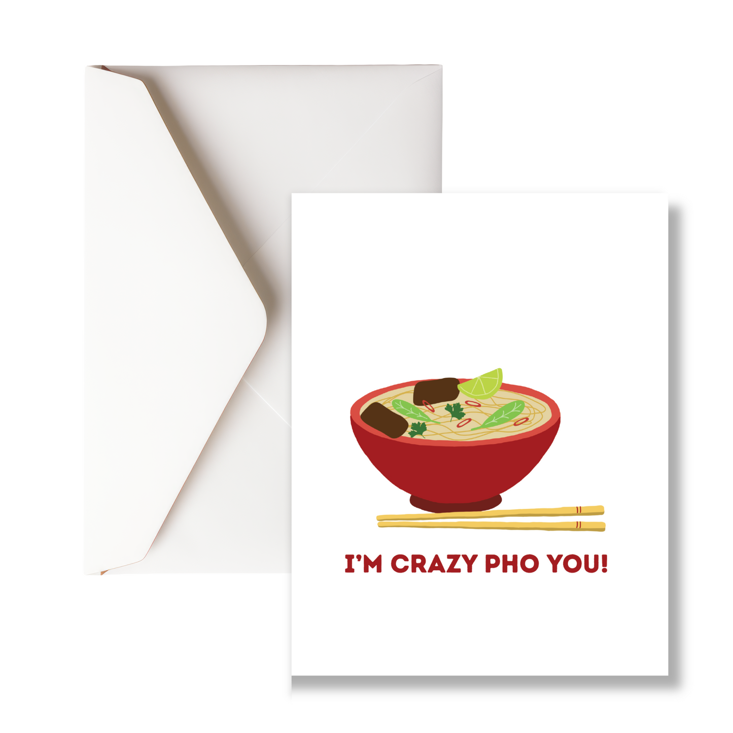 Crazy pho you greeting card