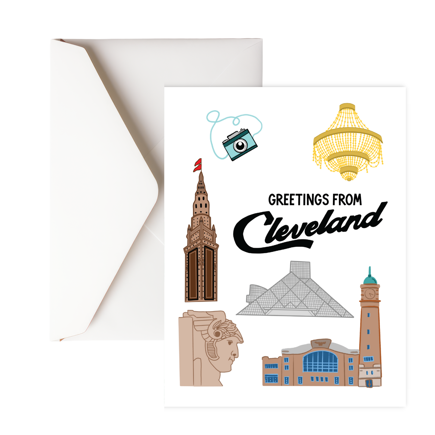 Greetings from Cleveland greeting card