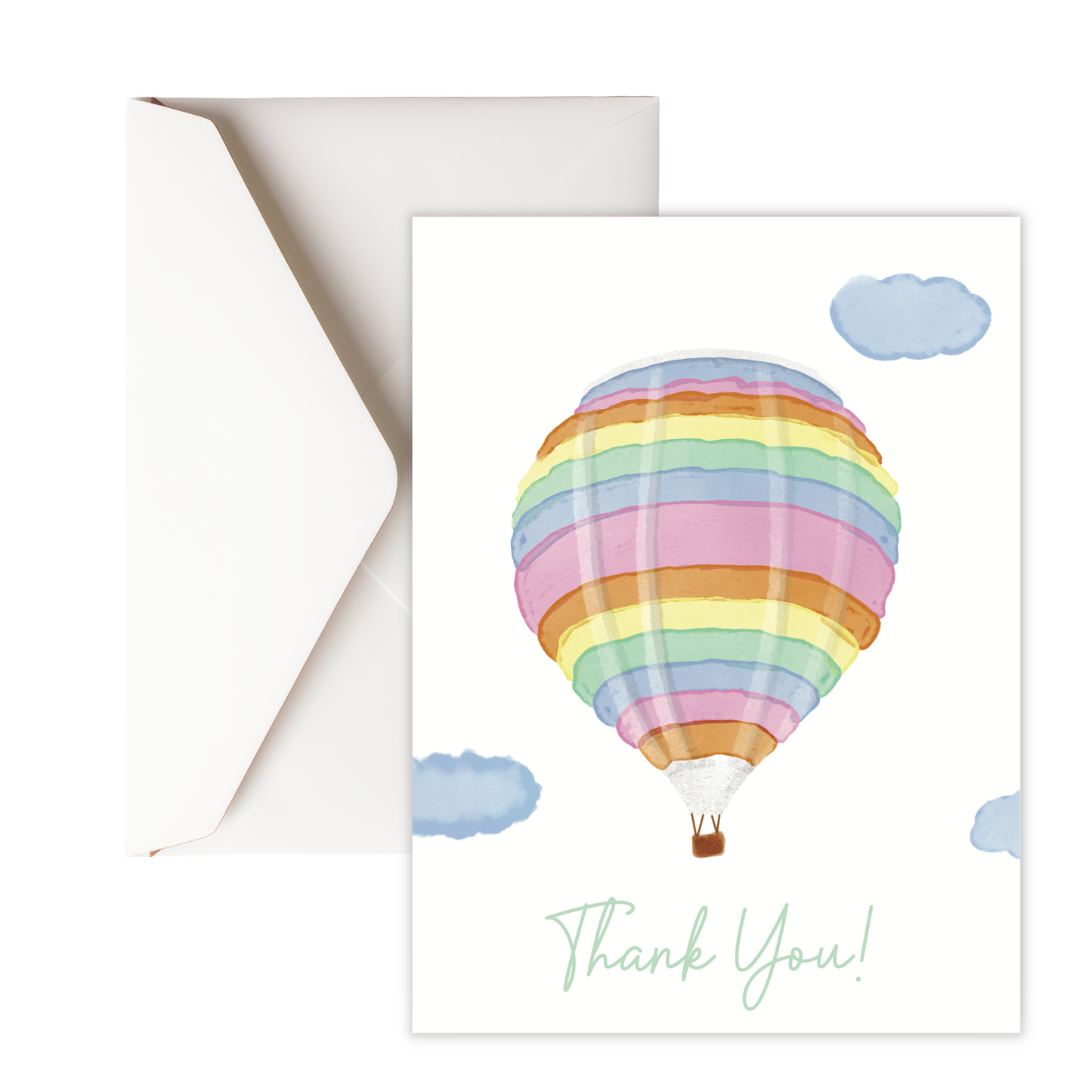 Thank You Hot Air Balloon Greeting Card